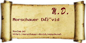 Morschauer Dávid névjegykártya